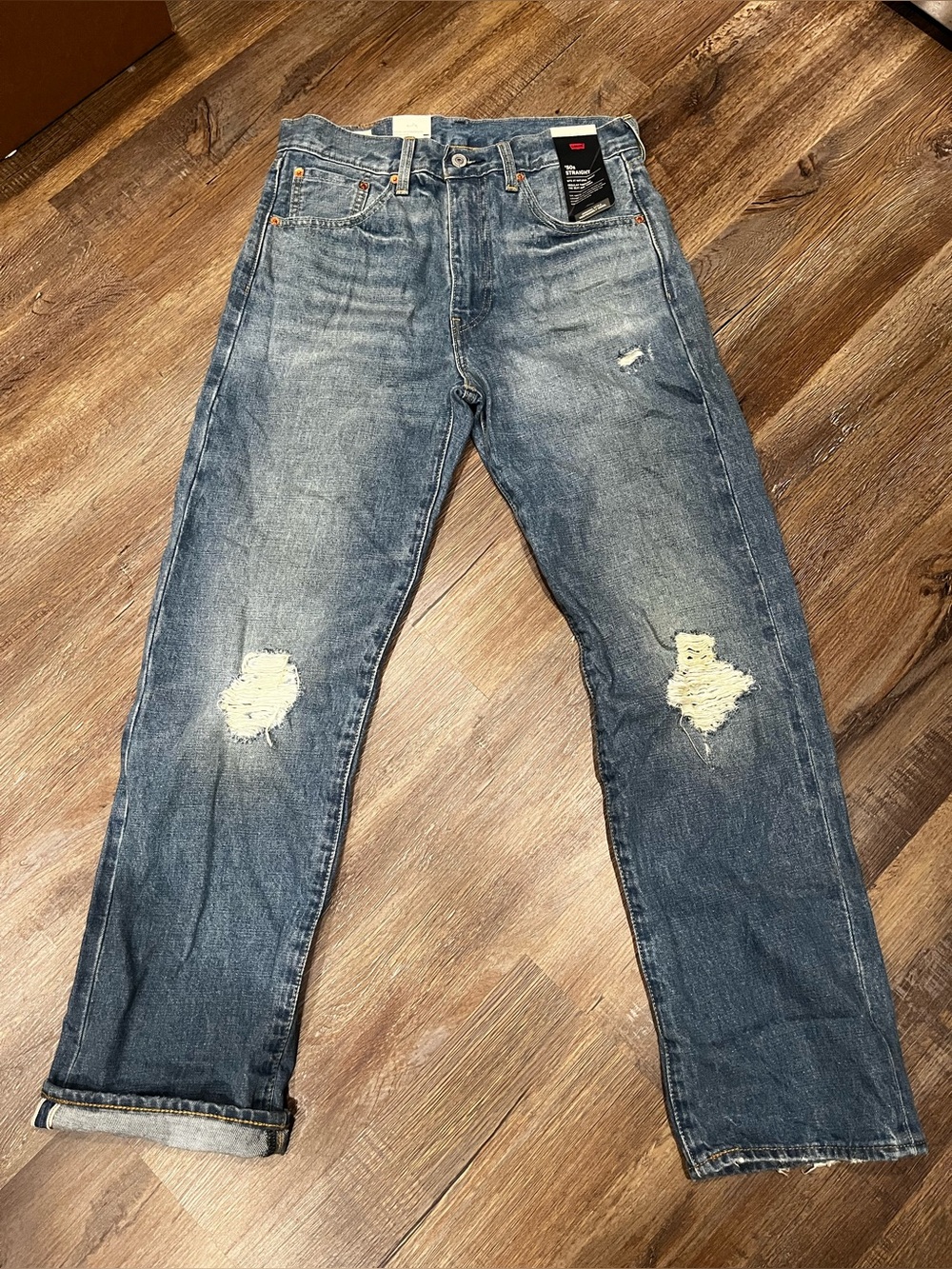 NWT Levi's 50s Straight Selvedge Cotton Hemp Jeans Men Sz 29 x 30